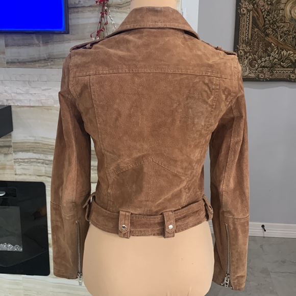 BLANKNYC Suede Moto Jacket Size XS‎ Coffee Bean Brown - Picture 6 of 12